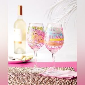 Lilly Pulitzer Meet Me at the Beach Acrylic Wine Glass in Original Packaging